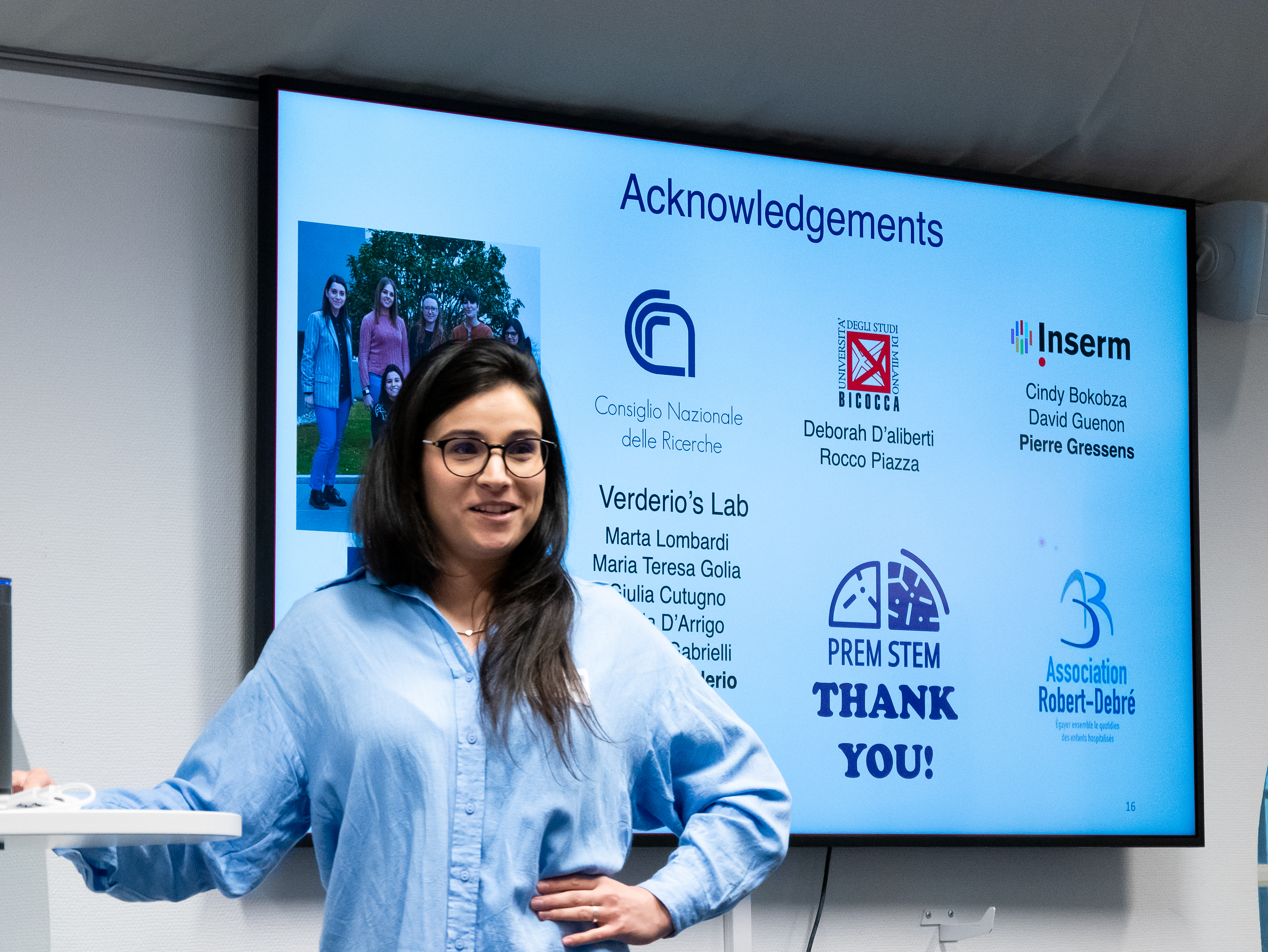 Marta Tiffany Lombardo presenting at young investigator meeting 2024