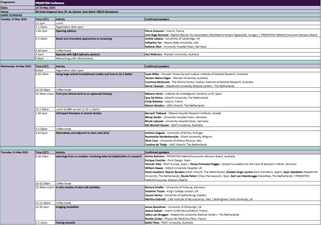 Agenda May 2025